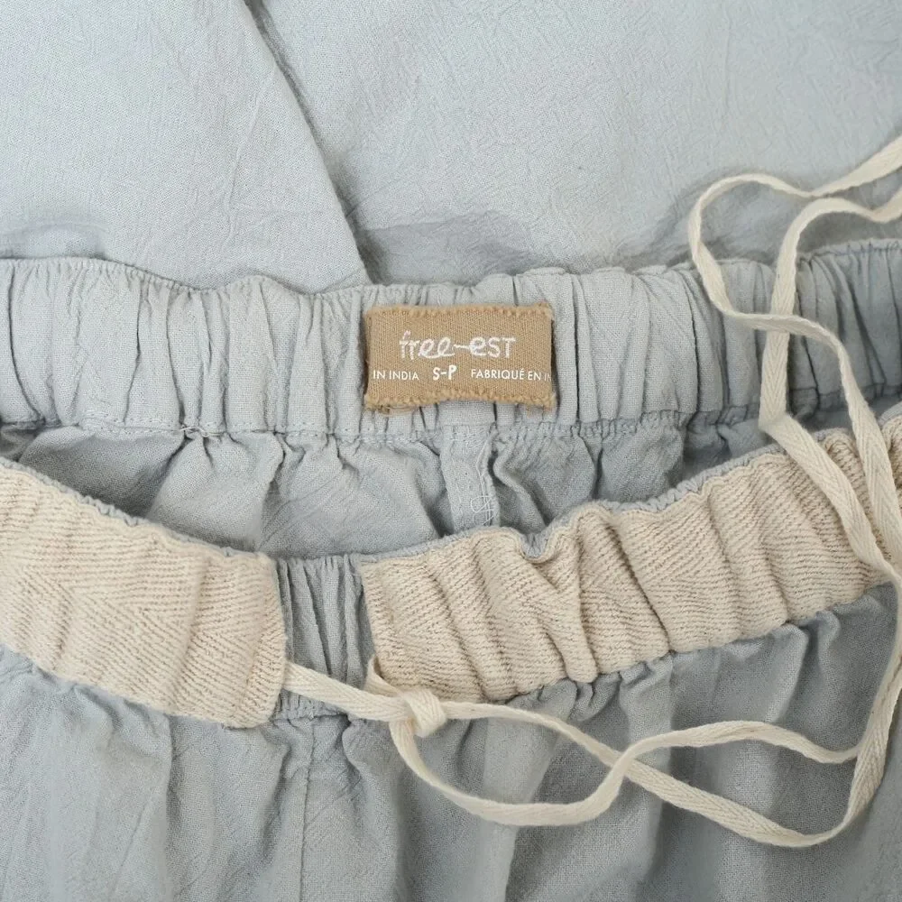 Free People Free-est Lilibeth Top Shorts Set Ruffle Cropped Cotton S New 279664